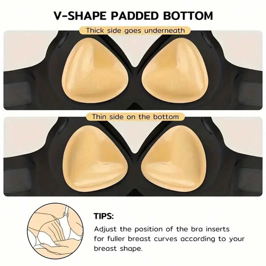Backless Bra Sticky - Sujetador adhesivo de doble cara, inserciones